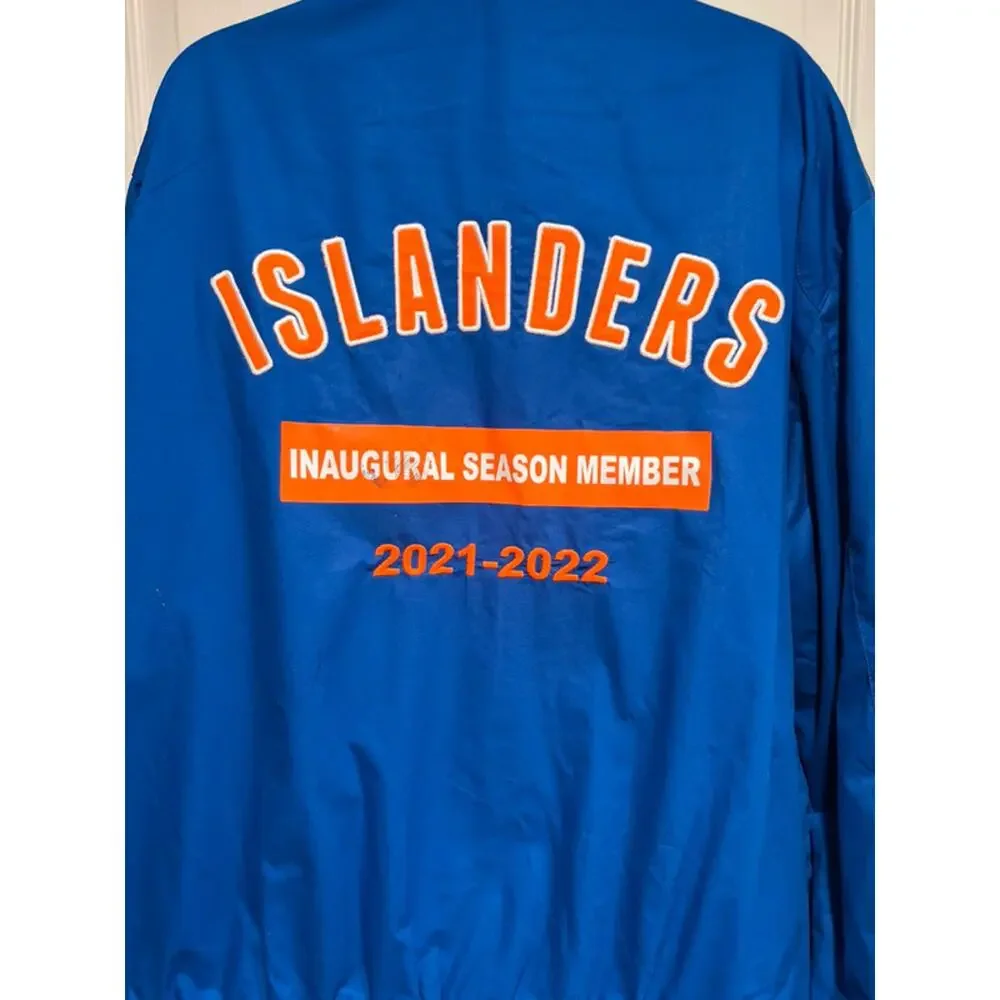 Members Only NY Islanders Jacket XL NHL 2021 Inaugural Season Blue NWT Hockey - Picture 6 of 16